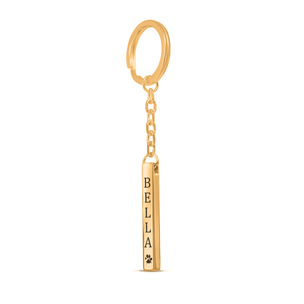Personalized Pet Name Keychain | Custom Dog & Cat Mom Gift | Engraved Pet Keychain