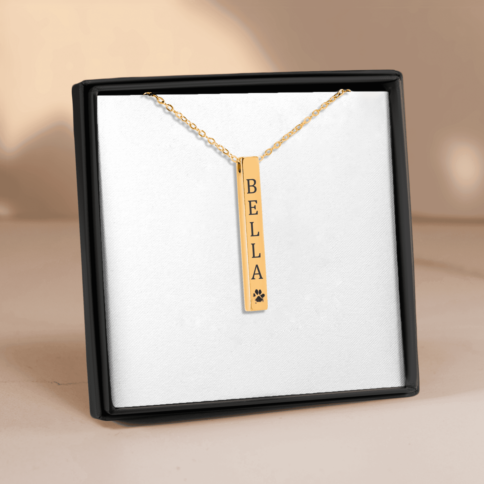 Personalized Pet Name & Paw Print Necklace | Custom Dog & Cat Mom Gift
