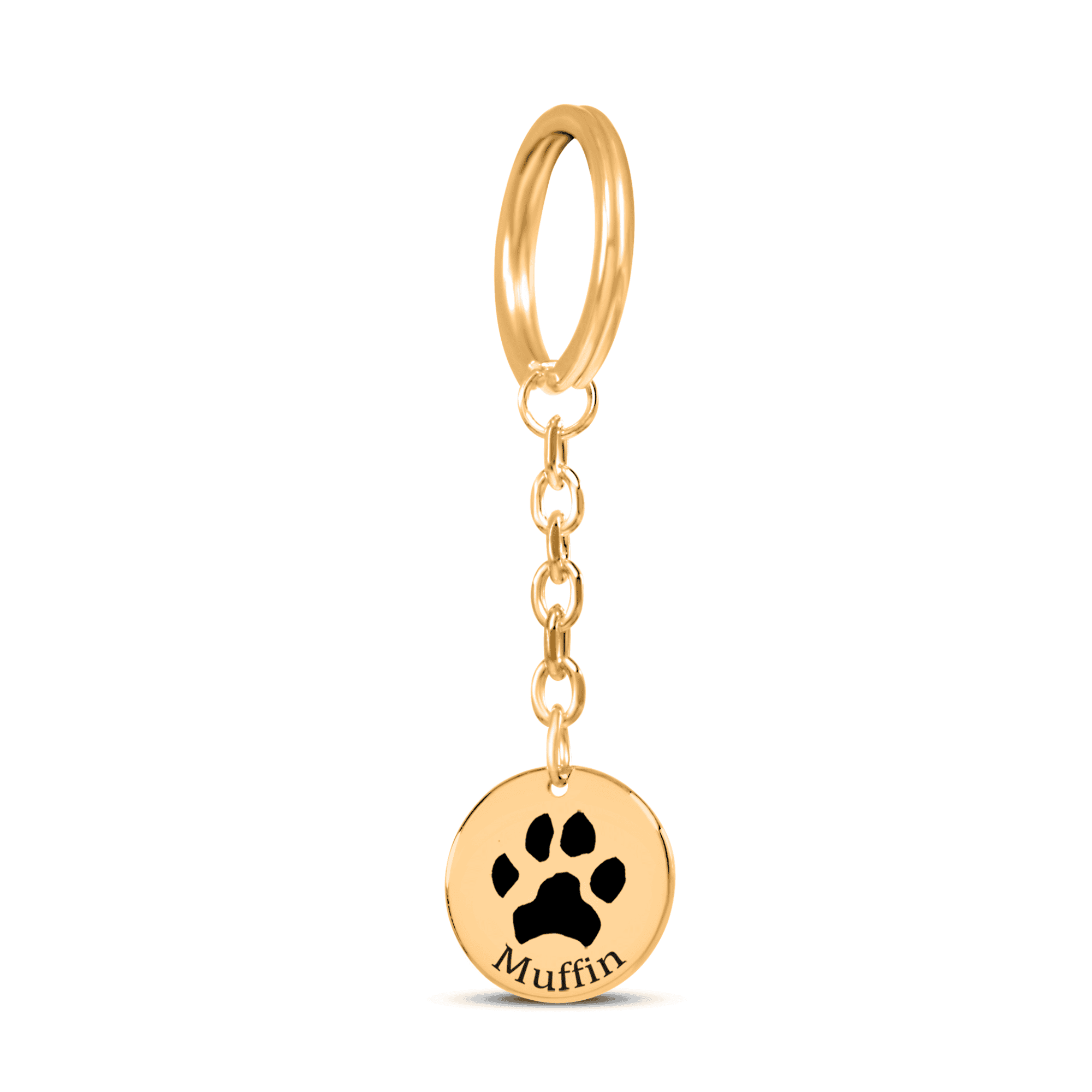 Personalized Paw Print Keychain | Custom Pet Memorial Keychain | Dog & Cat Gift