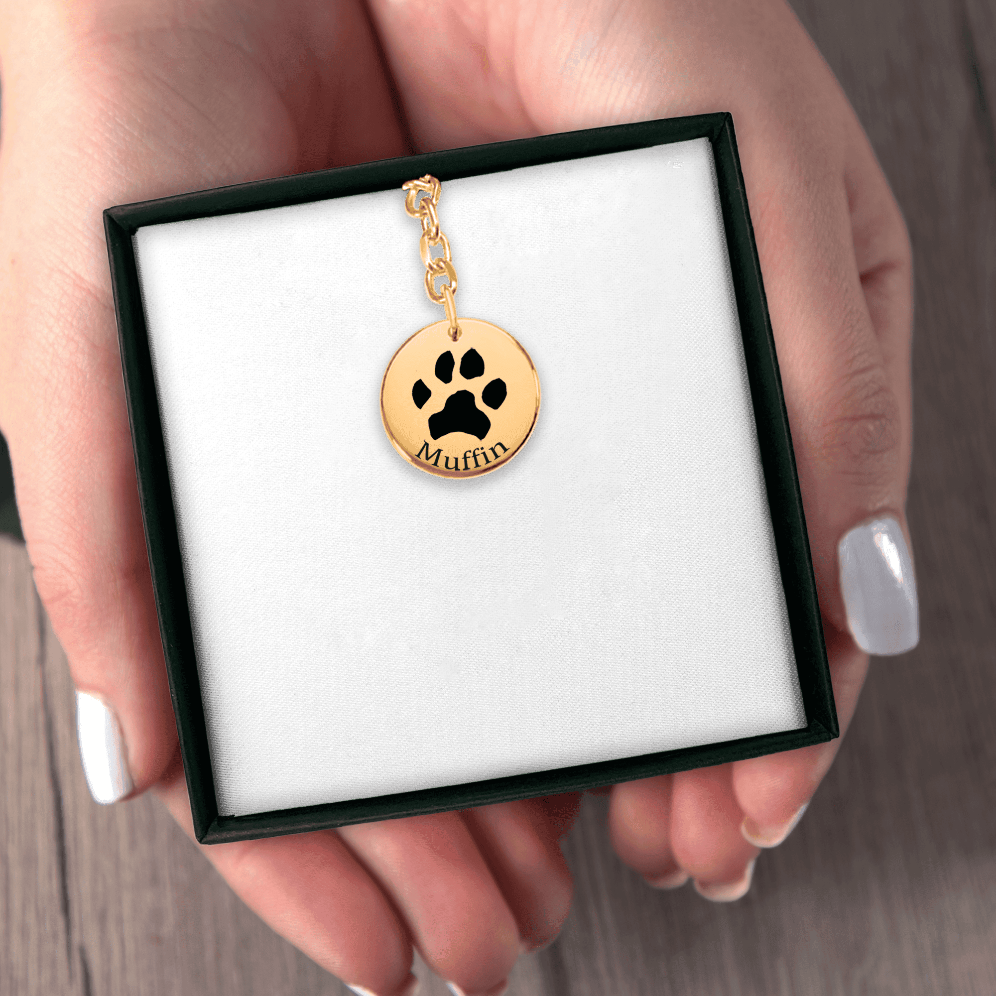 Personalized Paw Print Keychain | Custom Pet Memorial Keychain | Dog & Cat Gift