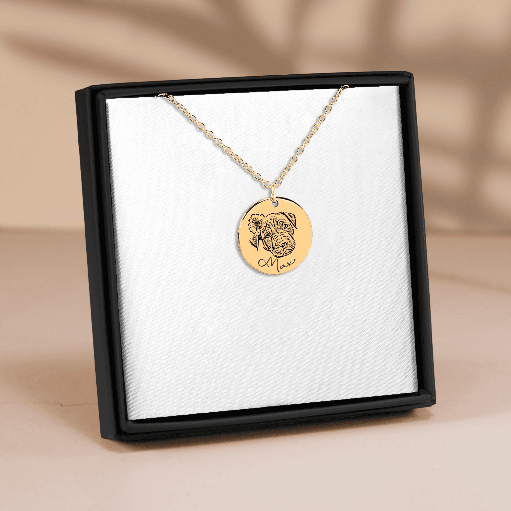 Custom Dog Portrait Necklace | Personalized Dog Mom Gift | Pet Memorial Jewelry