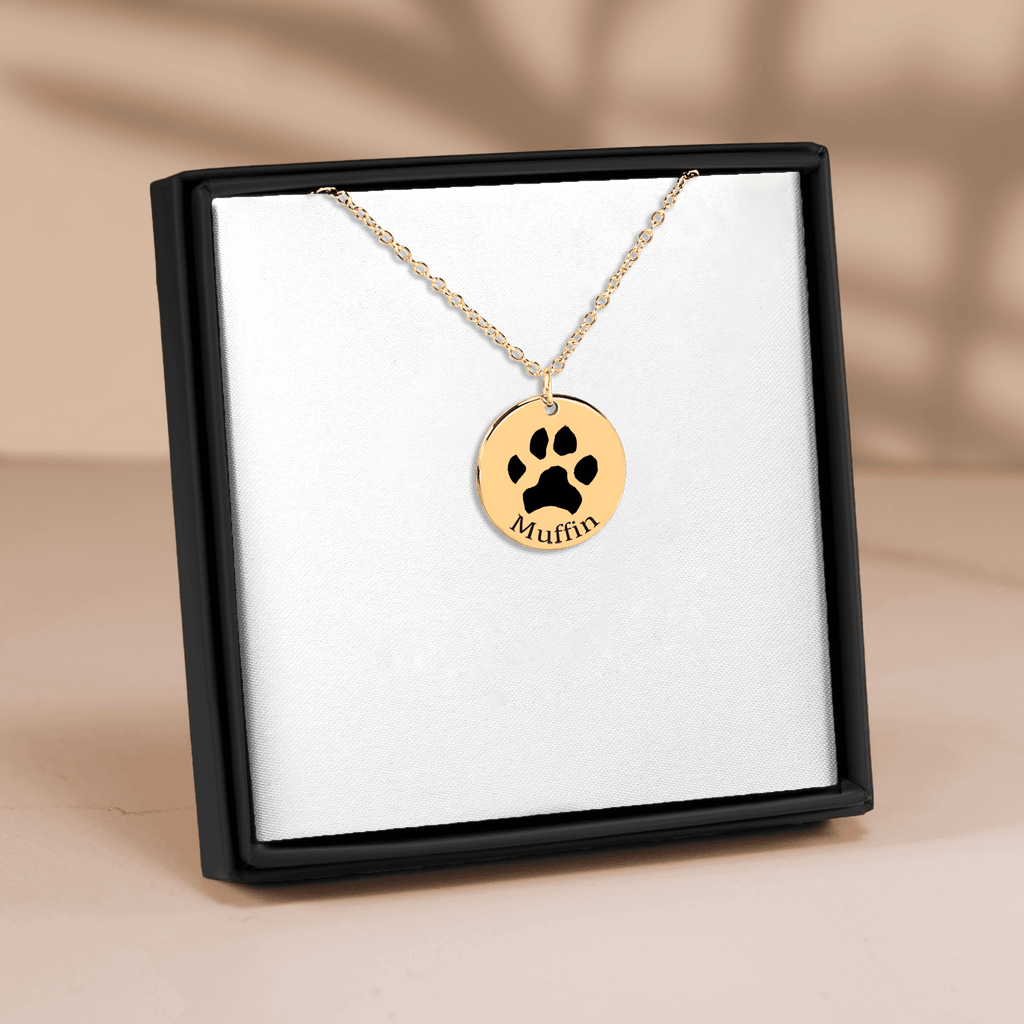 Personalized Paw Print Necklace | Custom Pet Memorial Jewelry | Dog & Cat Mom Gift