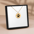 Personalized Paw Print Necklace | Custom Pet Memorial Jewelry | Dog & Cat Mom Gift