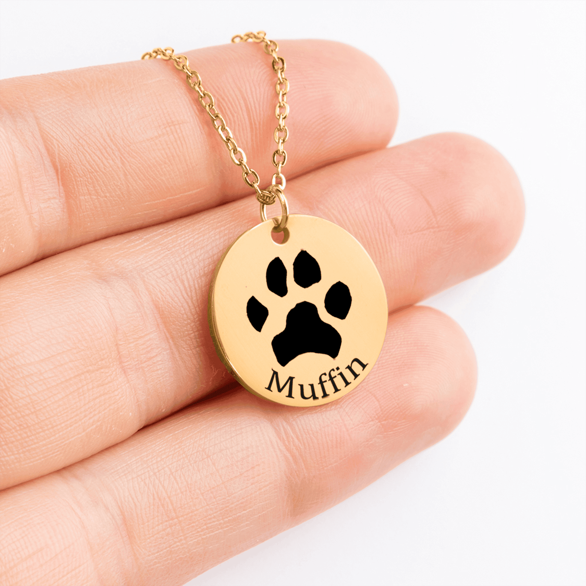 Personalized Paw Print Necklace | Custom Pet Memorial Jewelry | Dog & Cat Mom Gift