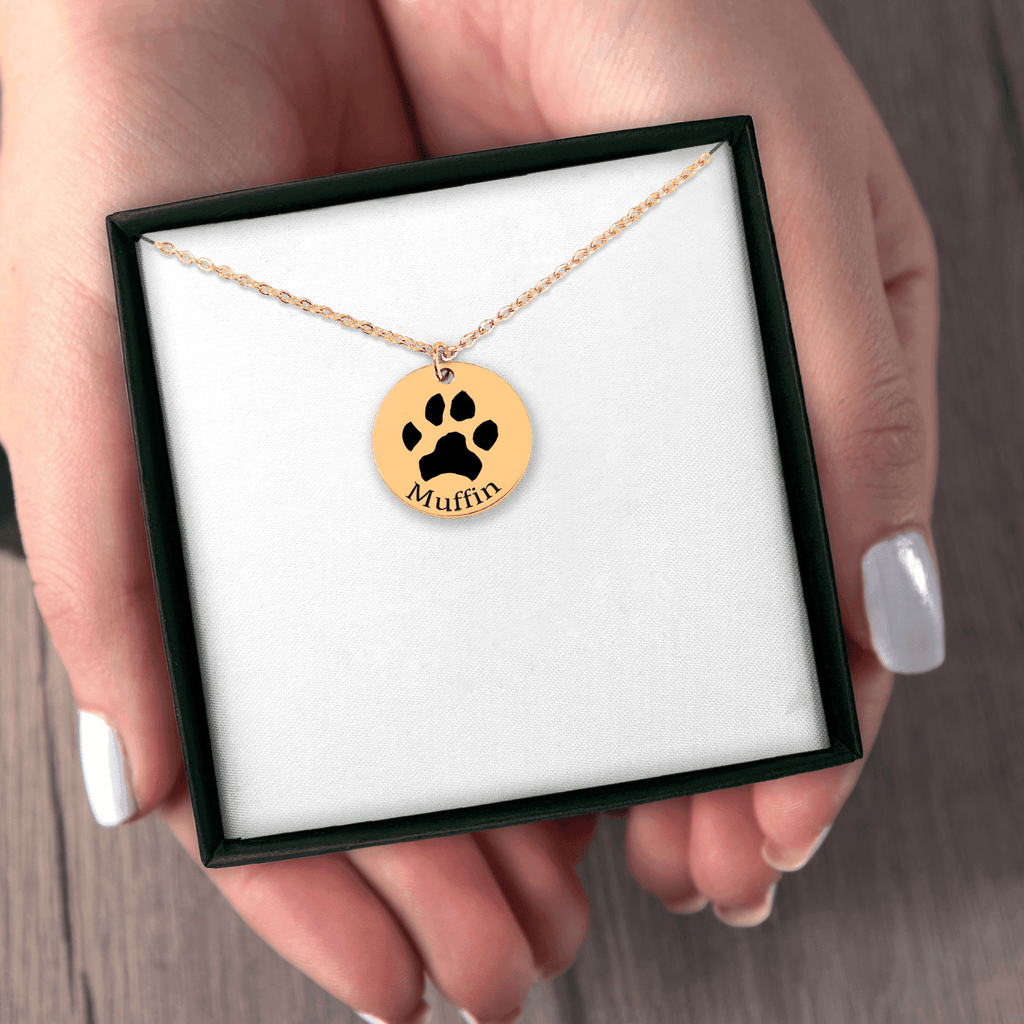 Personalized Paw Print Necklace | Custom Pet Memorial Jewelry | Dog & Cat Mom Gift