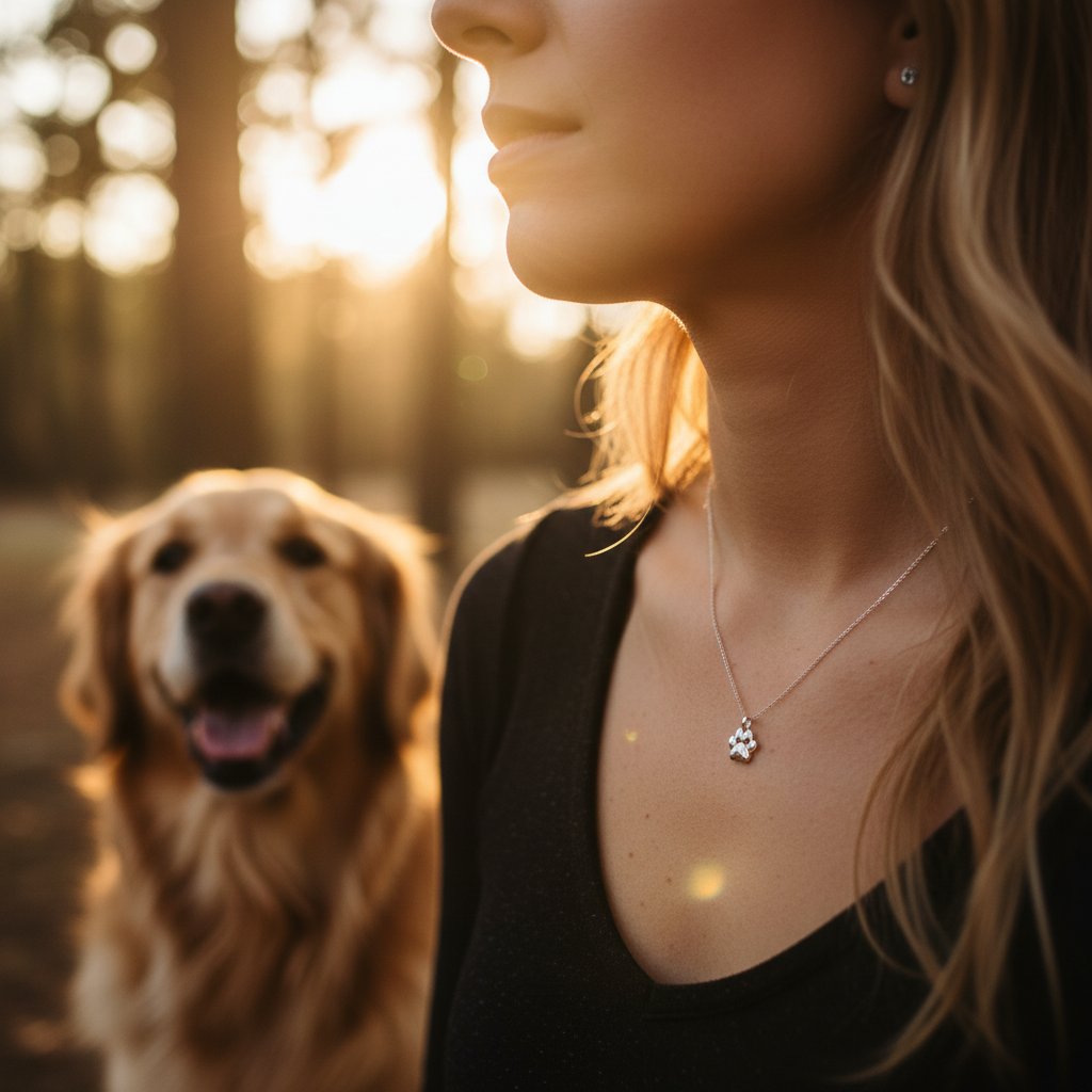 Personalized Paw Print Necklace