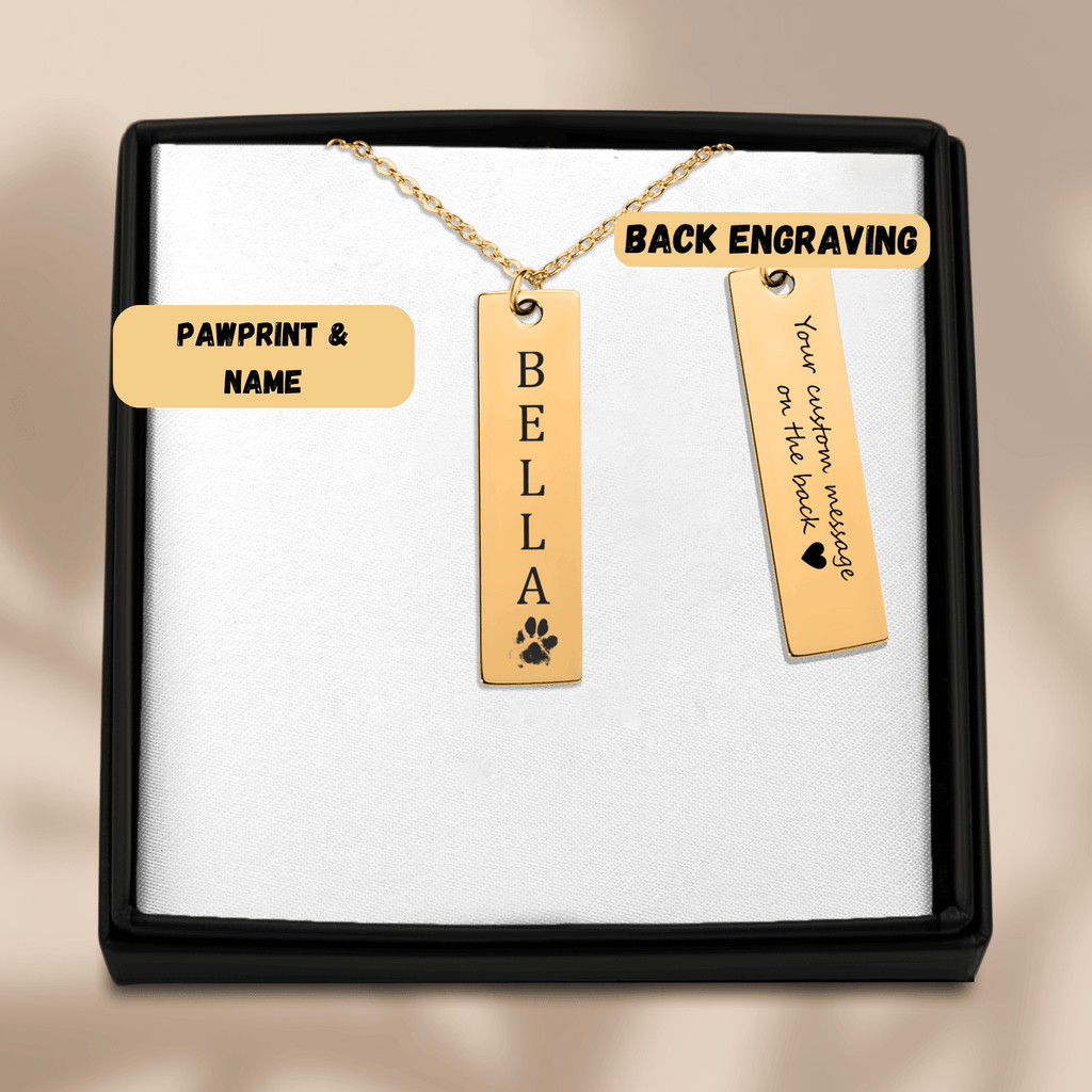 Personalized Paw Print Necklace | Custom Pet Memorial Jewelry | Dog & Cat Mom Gift
