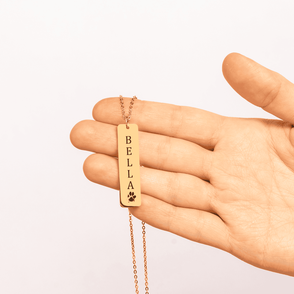 Personalized Paw Print Necklace | Custom Pet Memorial Jewelry | Dog & Cat Mom Gift
