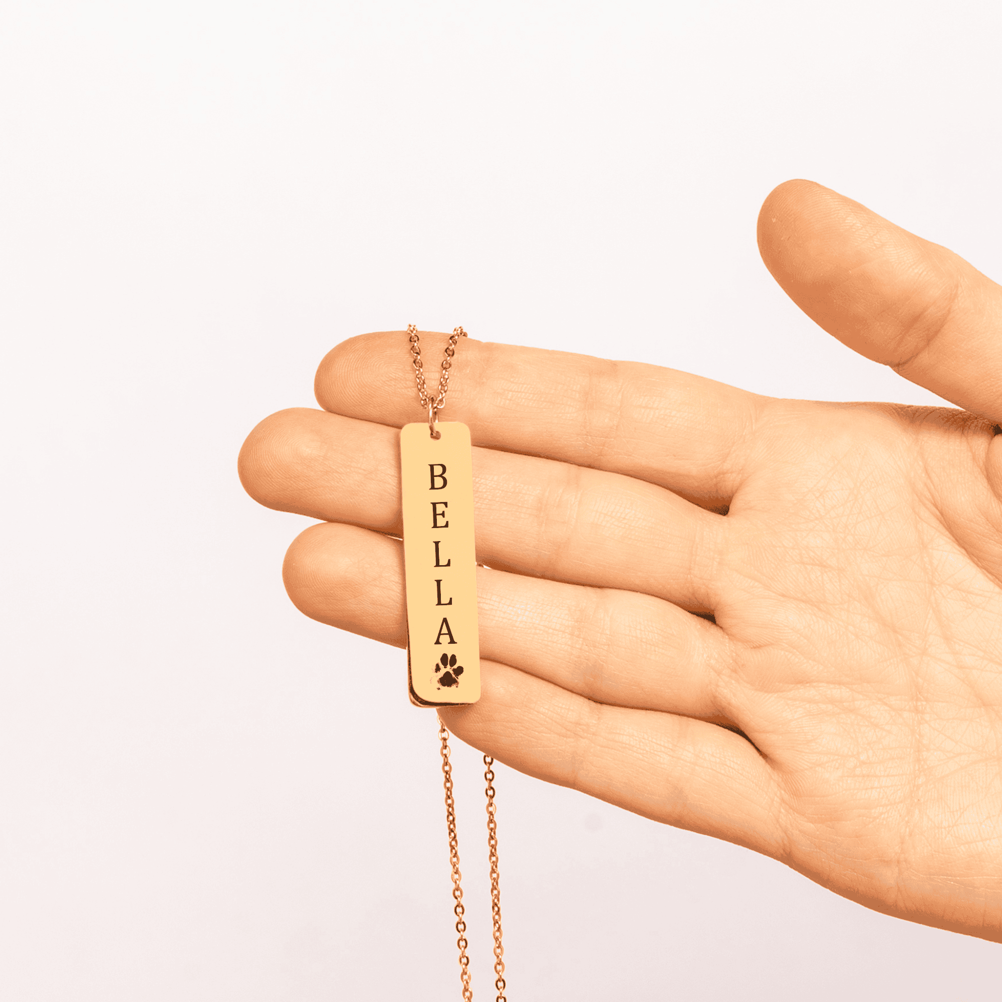 Personalized Paw Print Necklace | Custom Pet Memorial Jewelry | Dog & Cat Mom Gift