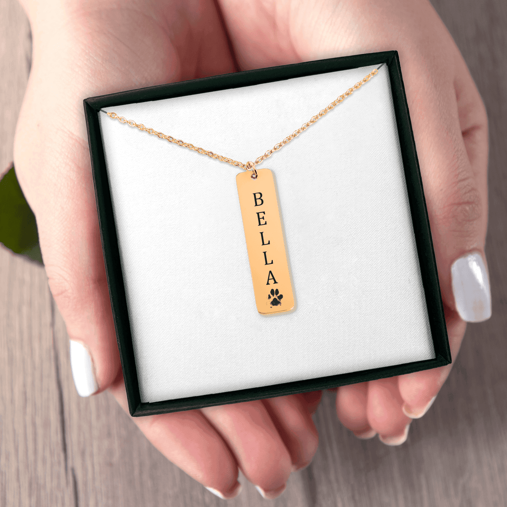 Personalized Paw Print Necklace | Custom Pet Memorial Jewelry | Dog & Cat Mom Gift