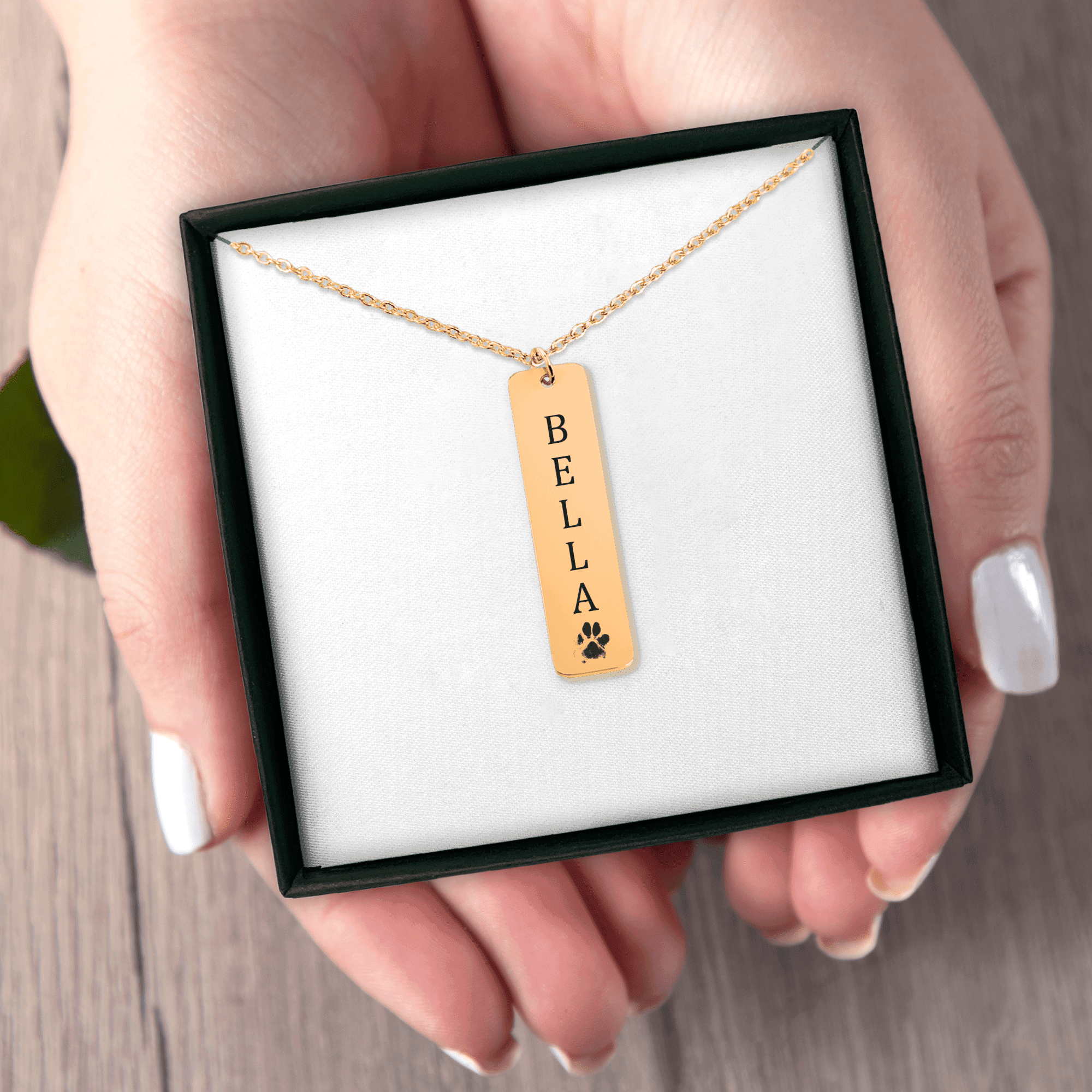 Personalized Paw Print Necklace | Custom Pet Memorial Jewelry | Dog & Cat Mom Gift